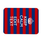 Stijlvolle HOP CALM EN Jouw tekst op strepen Magneet (Horizontaal)