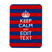 Stijlvolle HOP CALM EN Jouw tekst op strepen Magneet (Verticaal)