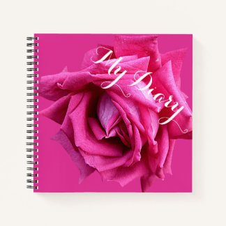 Stijlvolle hot pink roos bloem boho floral notitieboek