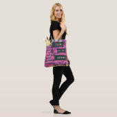 Stijlvolle Hot Pink Tote Bag (Op model)