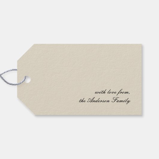 Stijlvolle Houndstooth Zwart Wit Elegant Cadeaulabel (Achterkant Horizontaal)