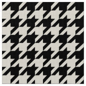 Stijlvolle Houndstooth Zwart Wit Geometrisch Stof (Close Up)