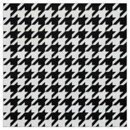 Stijlvolle Houndstooth Zwart Wit Geometrische Plak Stof