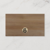 Stijlvolle houten timmerbouw visitekaartje (Voorkant)