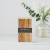 Stijlvolle houtextuur Modern look Visitekaartje (Staand voorkant)