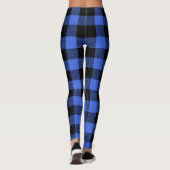 Stijlvolle houthakker rustieke blauwe buffel geleg leggings (Achterkant)