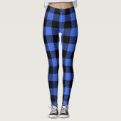 Stijlvolle houthakker rustieke blauwe buffel geleg leggings (Voorkant)