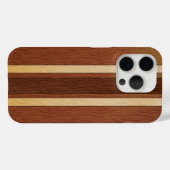 Stijlvolle houtnerf effect Case-Mate iPhone case (Achterkant (horizontaal))