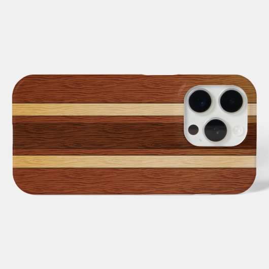 Stijlvolle houtnerf effect Case-Mate iPhone case (Achterkant (horizontaal))