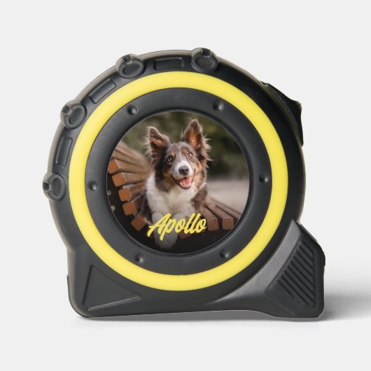 Stijlvolle huisdier foto en naam rolmaat (Voorkant)