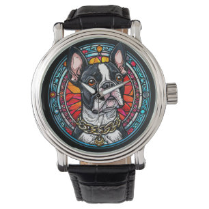 Stijlvolle huisdierliefhebber hondenportret horloge
