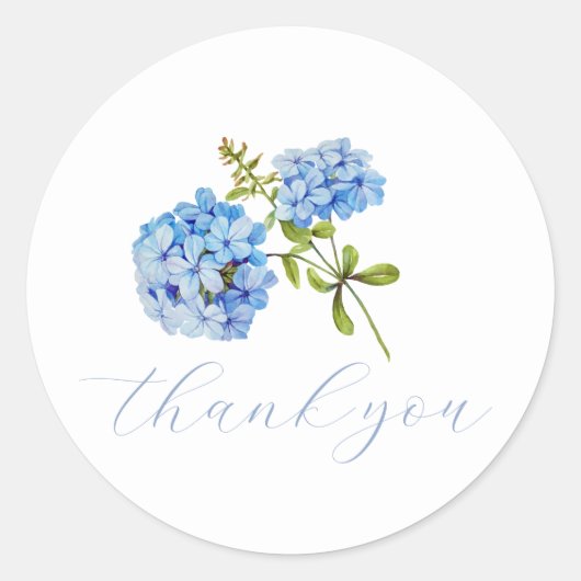 Stijlvolle Hydrangea dank u bruiloft Sticker (Voorkant)