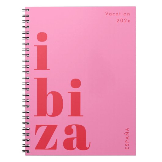 Stijlvolle Ibiza dagboek notitieboek (Voorkant)