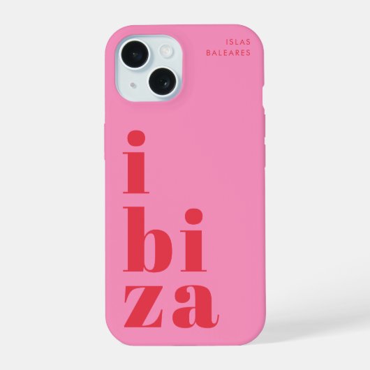 Stijlvolle Ibiza iPhone 15 Case (Achterkant)