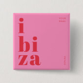 Stijlvolle Ibiza Spanje knop Vierkante Button 5,1 Cm (Voorkant)