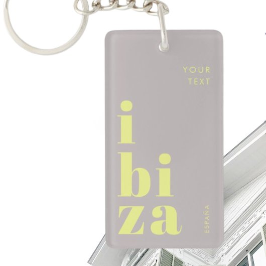 Stijlvolle Ibiza Spanje Sleutelhanger