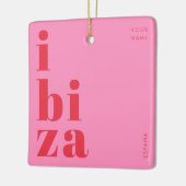 Stijlvolle Ibiza Spanje souvenir Keramisch Ornament (Links)