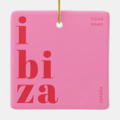 Stijlvolle Ibiza Spanje souvenir Keramisch Ornament (Achterkant)