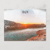 Stijlvolle Ibiza Spanje zonsondergang Briefkaart (Voorkant)