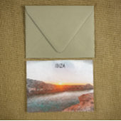 Stijlvolle Ibiza Spanje zonsondergang Briefkaart