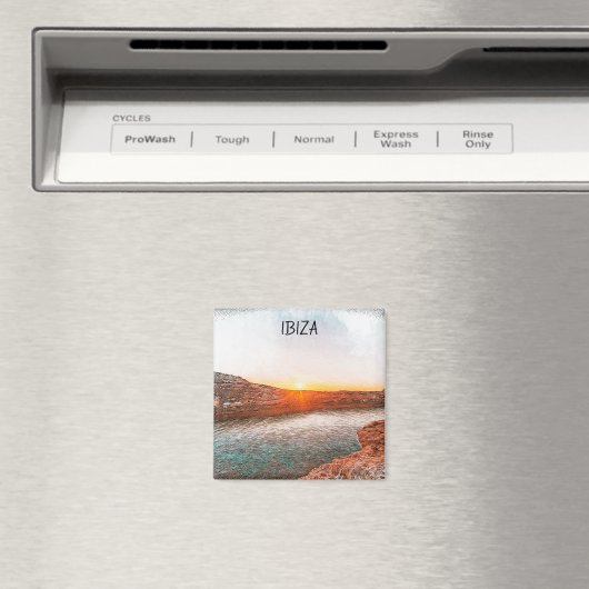Stijlvolle Ibiza Spanje zonsondergang Magneet (Insitu (Vaatwasser))