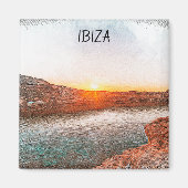 Stijlvolle Ibiza Spanje zonsondergang Magneet (Voorkant)
