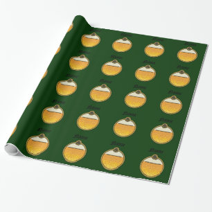 Stijlvolle Ierse Pub bier logo Cadeaupapier