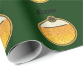 Stijlvolle Ierse Pub bier logo Cadeaupapier (Rol Hoek)