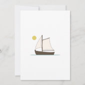 Stijlvolle illustratie van zeilboot kaart (Achterkant)