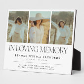 Stijlvolle 'In Loving Memory' foto-collage Fotoplaat (Zijkant)