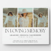 Stijlvolle 'In Loving Memory' Fotocollage Fotoplaat (Voorkant)