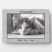 Stijlvolle industriële kat-herdenkingsfoto-plaquet fotoplaat (voorkant)