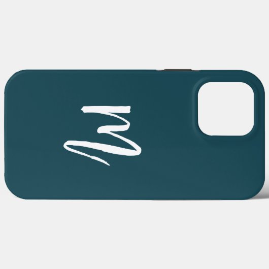 Stijlvolle initiaal Cute Turquoise kleur Case-Mate iPhone Case (Achterkant (horizontaal))