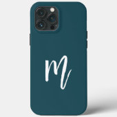 Stijlvolle initiaal Cute Turquoise kleur Case-Mate iPhone Case (Achterkant)