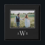 Stijlvolle Initialen Bewerkbare kleurenfoto Magnet<br><div class="desc">Fotogeschenken maken de beste cadeautjes! Eenvoudig aangepast met jouw tekst en/of foto('s) voor een aangepast uiterlijk. Ontworpen door: Berry Berry Sweet,  Modern Stationery en Personalized Gifts. Bezoek onze website op www.berryberrysweet.com om onze volledige productlijnen te bekijken.</div>