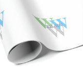 stijlvolle INITIËLE naam monogram minimaal Cadeaupapier (Rol Hoek)