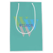 stijlvolle INITIËLE naam monogram minimaal Medium Cadeauzakje (Voorkant)