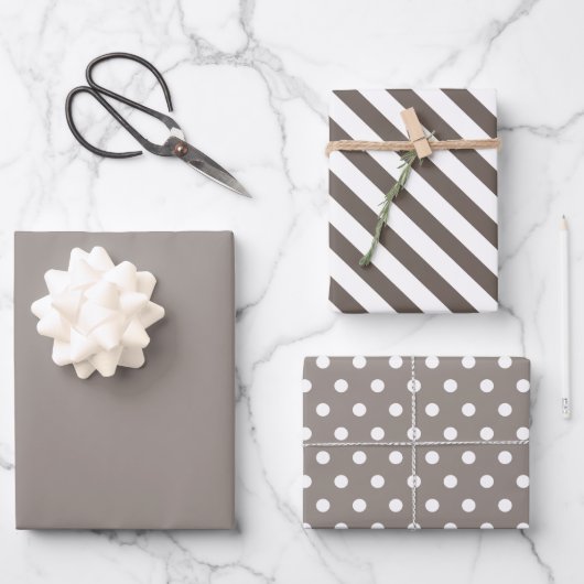 Stijlvolle inpakpapier platte vel set van 3 (Voorkant)