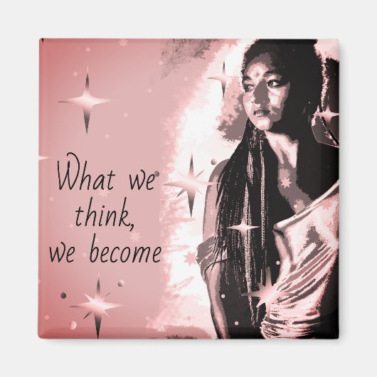 Stijlvolle Inspirerend berichtgeving Roos Gold Pos Magneet (Voorkant)