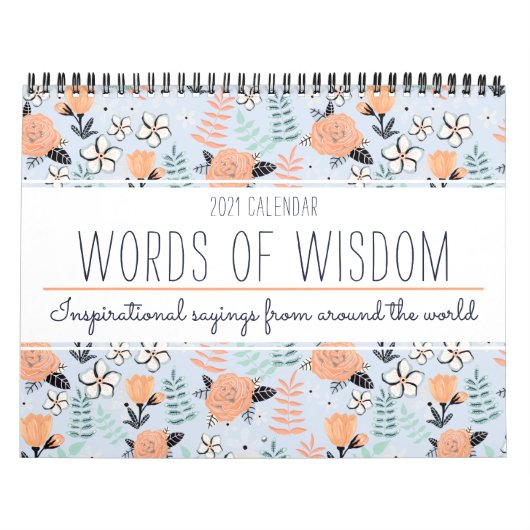 Stijlvolle Inspirerend Quote Botanische Bloemen 20 Kalender (Hoes)