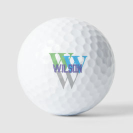 stijlvolle INTIAL naam monogram minimaal logo Golfballen