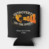 Stijlvolle INTROVERTS ROAR AAN DE BINNENZIJDE Blikjeskoeler (Achterkant)