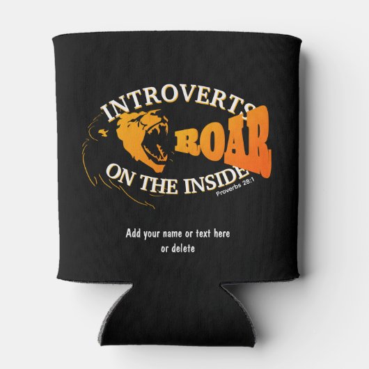 Stijlvolle INTROVERTS ROAR AAN DE BINNENZIJDE Blikjeskoeler (Achterkant)