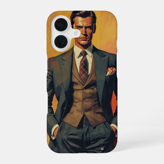 Stijlvolle iPhone Case voor mannen - Modern Gift I iPhone 16 Hoesje (Achterkant)