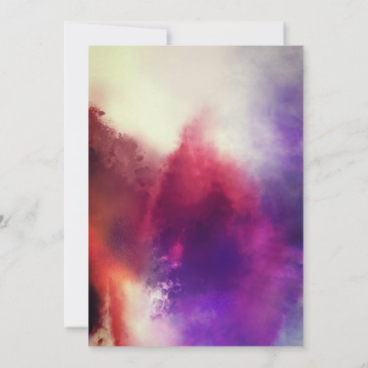 Stijlvolle Ivoor Bruin Waterverf Paardebloem Bruil Kaart (Achterkant)