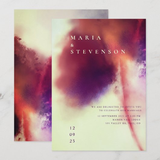 Stijlvolle Ivoor Bruin Waterverf Paardebloem Bruil Kaart (Voorkant / Achterkant)