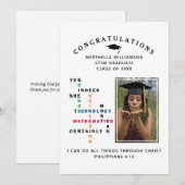 Stijlvolle JA ZE KAN STEM BEGELEIDEN Afstuderen Aankondiging (Voorkant / Achterkant)