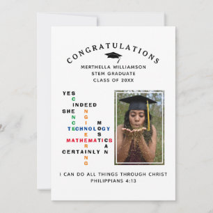 Stijlvolle JA ZE KAN STEM BEGELEIDEN Afstuderen Aankondiging