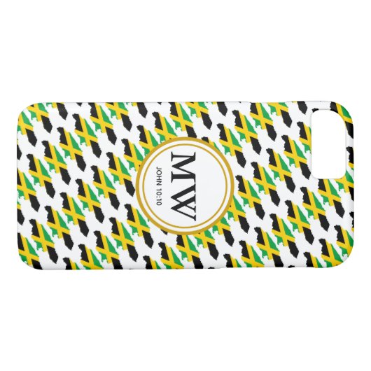 Stijlvolle JAMAICA Abundant Life Monogram Case-Mate iPhone Case (Achterkant (Horizontaal))