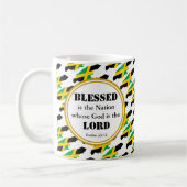 Stijlvolle JAMAICA Gezegende Natie Monogram Gift Koffiemok (Links)